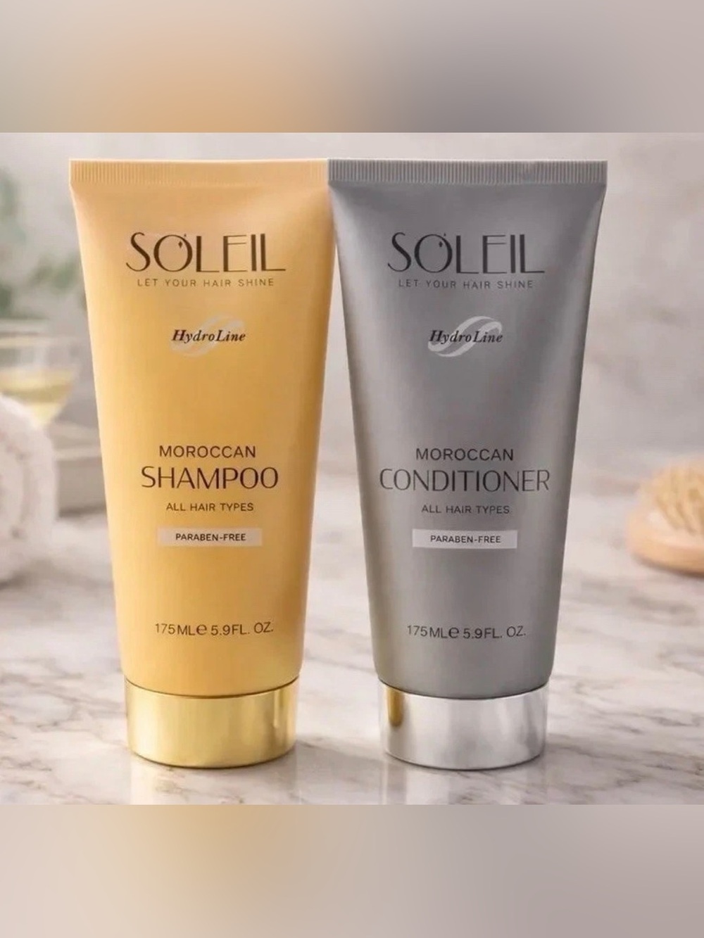 Soleil Moroccan Shampoo&Conditioner|Softness, Hydration, Shine| Hydro Line